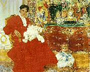 Carl Larsson, portratt av fru dora lamm f upmark och hennes tva aldsta soner
